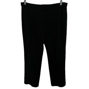 chicos pants size 2 Black Pull On Dress Pants Minimalist Stretch Knit
